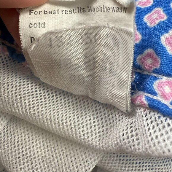 Peter Millar Men's Swim Trunks Blue Printed, Drawstring, Mesh Liner, Summer - Picture 16 of 16